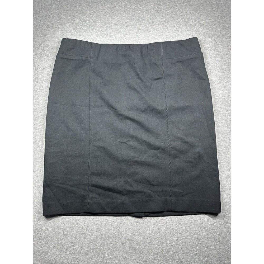 J Jill Ponte Pencil Skirt Black Business Casual Size Large